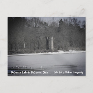 デラウェア湖の古いサイロの遺跡 ポストカード