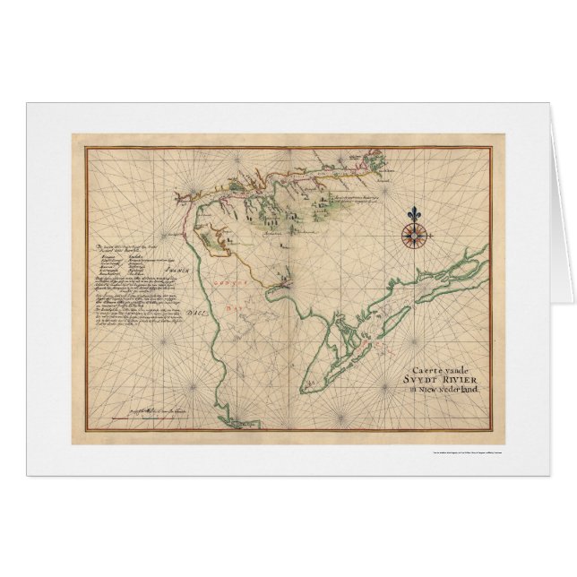 デラウェア湾の地図1639年 (正面横)