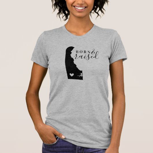 デラウェア生まれと上げ州ティー Tシャツ (正面)