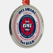 デラウェア第1州クリスマスオーナメント メタルオーナメント (右)