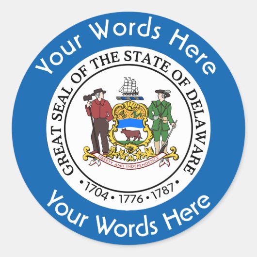 デラウェア素晴らしシールカスタムステッカー ラウンドシール (正面)
