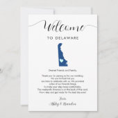 デラウェア結婚のウェルカムレターの旅程カード (正面)