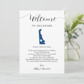 デラウェア結婚のウェルカムレターの旅程カード (スタンド正面)
