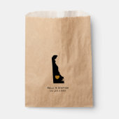 デラウェア結婚式の引き出物トリートサックス、抱き枕 フェイバーバッグ (正面)