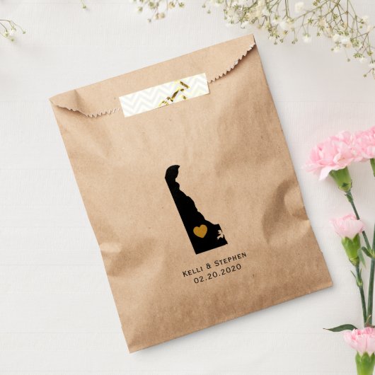 デラウェア結婚式の引き出物トリートサックス、抱き枕 フェイバーバッグ (封をした状態)