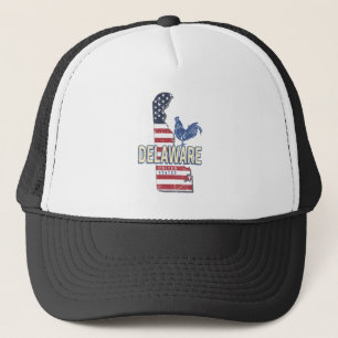 デラウェア統一された州レトロ州マップヴィンテージUSA キャップ