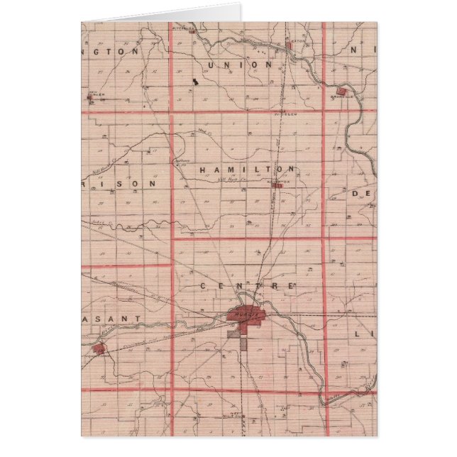 デラウェア郡の地図 (正面)