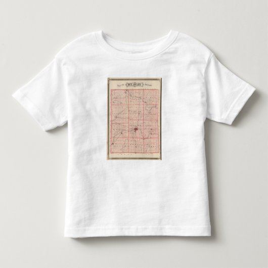 デラウェア郡の地図 トドラーTシャツ (正面)