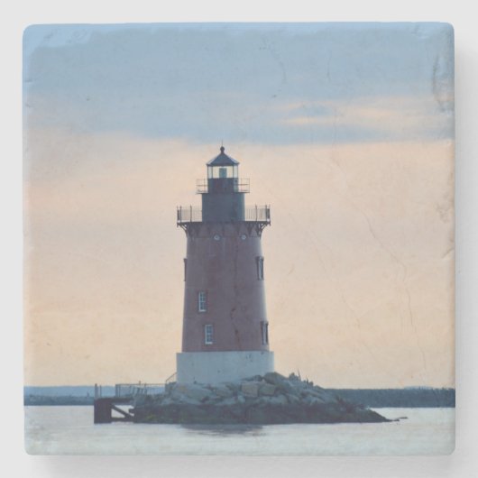 デラウェア防波堤ライトハウスケープヘンロペン ストーンコースター (正面)