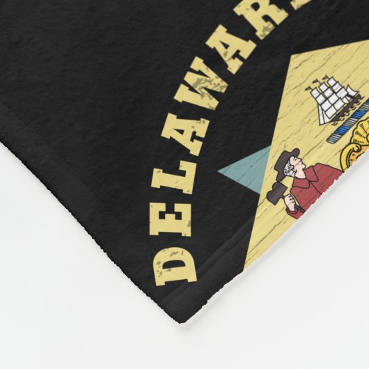 デラウェア1797第1州旗 フリースブランケット (角)