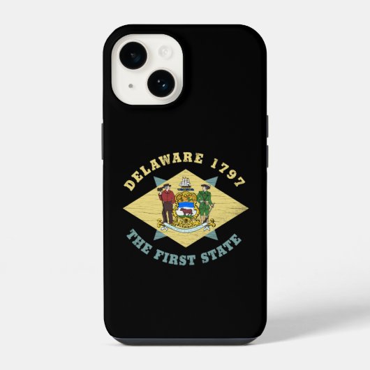 デラウェア1797第1州旗 iPhoneケース (裏面)