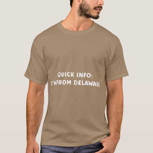 デラウェア クール おもしろい Tシャツ (正面)
