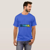 デラウェア グラデーション 青から黄 Tシャツ (正面フル)