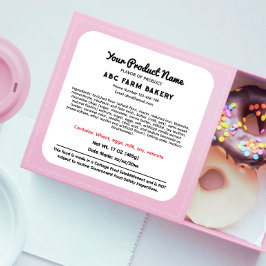 デラウェア コテージ フード 法律ラベルステッカー スクエアシール