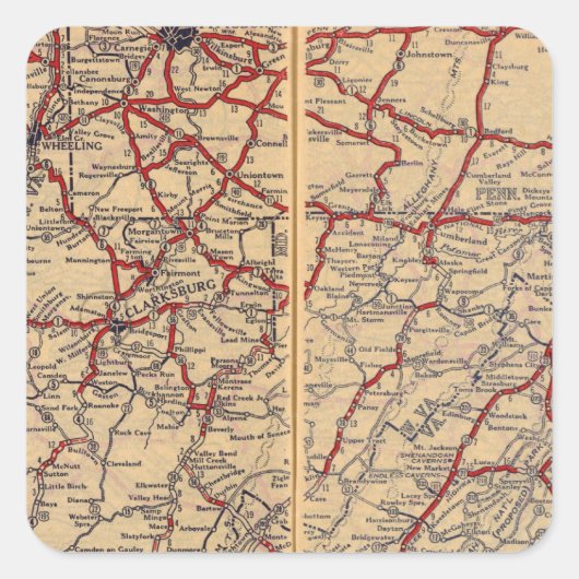 デラウェア、メリーランド、バージニア、ウェストバージニア スクエアシール (正面)