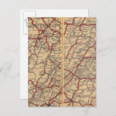 デラウェア、メリーランド、バージニア、ウェストバージニア ポストカード (正面/裏面)