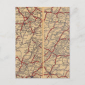 デラウェア、メリーランド、バージニア、ウェストバージニア ポストカード (正面)