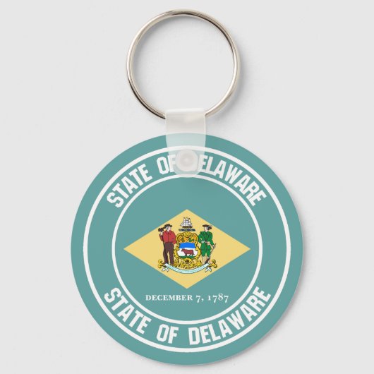 デラウェア・ラウンド・エンブレム キーホルダー (正面)