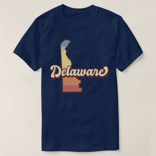 デラウェア レトロ Tシャツ (デザイン正面)