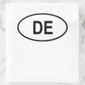 デラウェア「DE」 楕円形シール (バッグ)