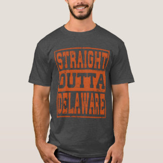 デラウェア Straight outta デラウェア ヴィンテージ ジョークTシャツ Tシャツ