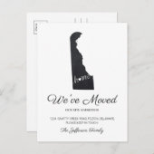 デラウェアChalkboard州マップ移動はがき 案内ポストカード (正面/裏面)