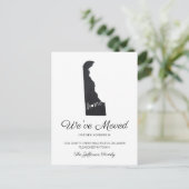 デラウェアChalkboard州マップ移動はがき 案内ポストカード (スタンド正面)