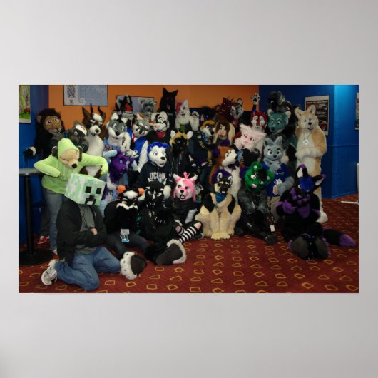 デラウェアFurBowl 25 Fursuitersグループの写真 ポスター (正面)