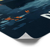 デラウェアUSAヴィンテージイラストレーション旅行 ポスター (角)