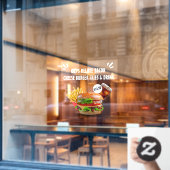 デラカスタマイズックスバーガーフライドリンクレストランSm ウィンドウサイン (カフェ窓)