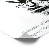 デラクロワとイングレスの戯画 ポスター (角)