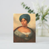 デラクロワの青いターバンの女性 ポストカード (スタンド正面)