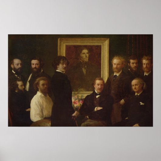 デラクロワへのオマージュ， 1864 ポスター (正面)