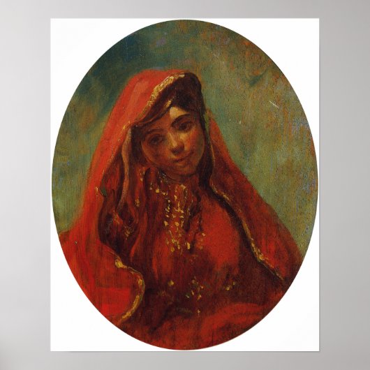 デラクロワ – モロッコの半姿 ポスター (正面)