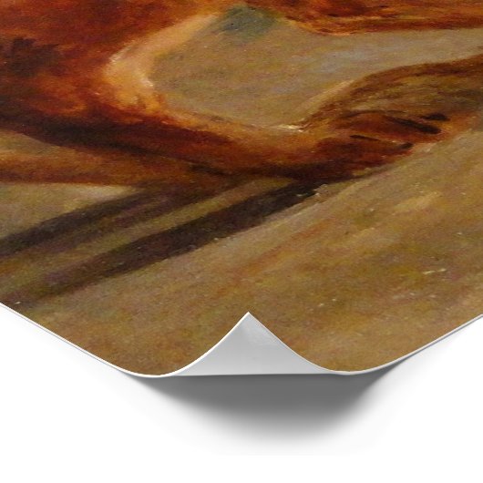 デラクロワ – Lioness 1832 ポスター (角)