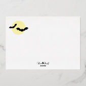 デラックスおもしろい5 x 7フォイルハローウィンパーティ招待状 箔シーズンカード (裏面)