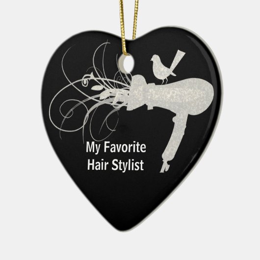 デラックスでかわいい鳥の美容師のサロンのヘアードライヤー セラミックオーナメント (左)