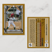 デラックスでカスタムなベースボールカード 名刺 (正面/裏面)