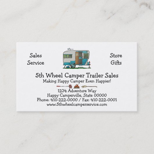 デラックスなキャンピングカートレーラーM 名刺 (正面)
