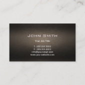 デラックスなクロムラベルの暗い木製の名刺 名刺 (裏面)