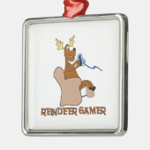 デラックスなトナカイのゲーマー メタルオーナメント (左)