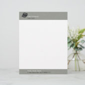 デラックスな無雑音タイプライター|の灰色のフェイクなフランネル レターヘッド (スタンド正面)