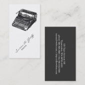 デラックスな無雑音タイプライター 名刺 (正面/裏面)
