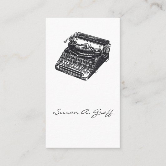 デラックスな無雑音タイプライター 名刺 (正面)