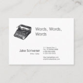 デラックスな無雑音レトロのタイプライター 名刺 (正面)