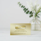 デラックスな金テーマ-財務顧問 名刺 (スタンド正面)