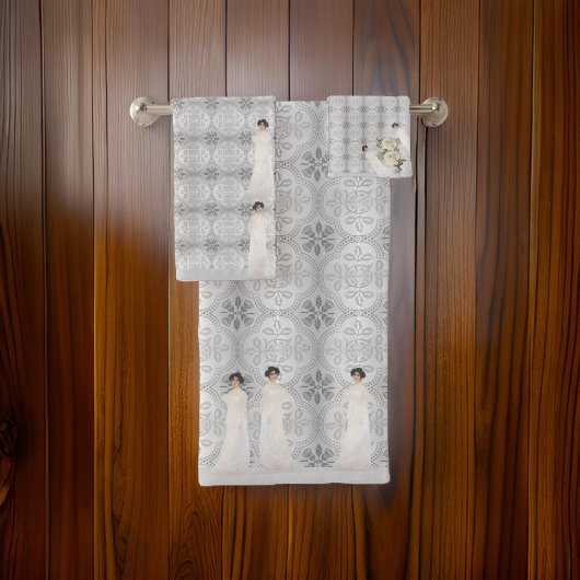 デラックスウーマンインホワイトセレナクリムト バスタオルセット