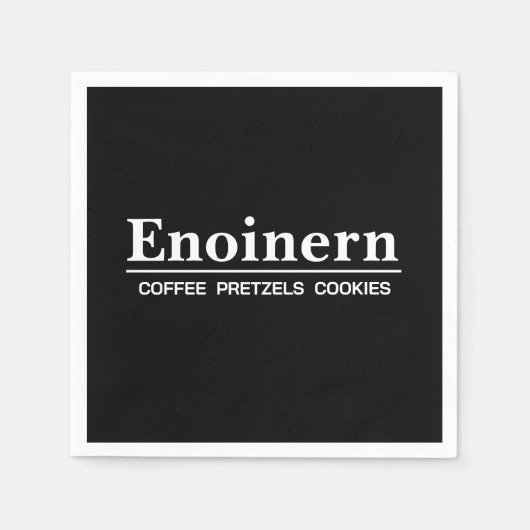 デラックスオフィスパーティーブラック スタンダードカクテルナプキン (正面)