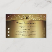 デラックスゴールデングリッタースターズダイヤモンドイニシャル 名刺 (裏面)