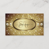 デラックスゴールデングリッタースターズダイヤモンドイニシャル 名刺 (正面)